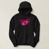 Roze Football van borstkanker Breast C Hoodie (Design voorkant)