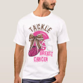 Roze Football voor ontbijtborstkanker T-shirt (Voorkant)
