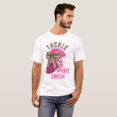 Roze Football voor ontbijtborstkanker T-shirt (Voorkant volledig)