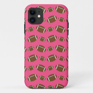 Roze footballs patroon Case-Mate iPhone case