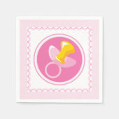 roze fopspeen | Baby girl shower Servetten (Voorkant)
