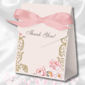 Roze Foral Rococo Pioen Vrijgezellenfeest Bedankdoosjes