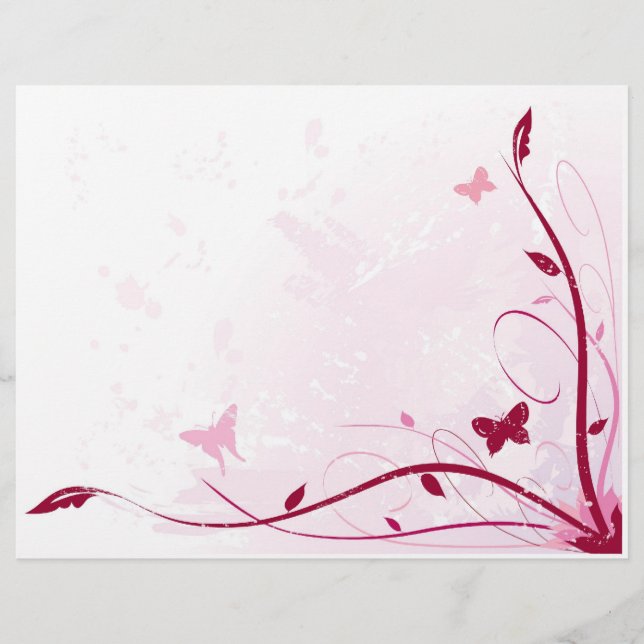 Roze foral scrapbook (Voorkant)