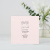 Roze Formele Trouwouders Vierkant Kaart (Staand voorkant)