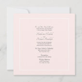Roze Formele Trouwouders Vierkant Kaart (Voorkant)