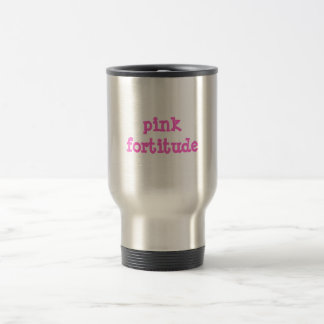 Roze fortitude Travel Mug Reisbeker