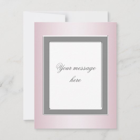 Roze foto Bedankt kaart RSVP All Purpose (Achterkant)