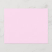 Roze foto boog bloemen Eerste Communie uitnodiging (Achterkant)