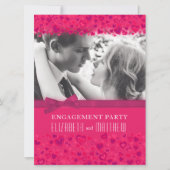 Roze foto-boog van het feest kaart (Voorkant)