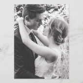 Roze Foto Bruiloft Menu (Achterkant)