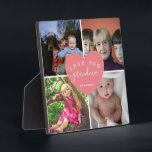 Roze foto Collage Grandma Gifts Grandkids Fotoplaat<br><div class="desc">Roze foto Collage Grandma Gifts Grandkids</div>