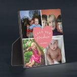 Roze foto Collage Grandma Gifts Grandkids Fotoplaat<br><div class="desc">Roze foto Collage Grandma Gifts Grandkids</div>