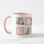 Roze foto Collage Persoonlijke Mugs voor oma Mok (Links)