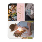 Roze Foto Dank u Collage voor altijd & altijd Magneet (Verticaal)