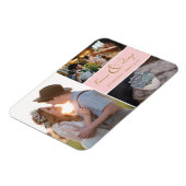 Roze Foto Dank u Collage voor altijd & altijd Magneet (Linkerzijde)