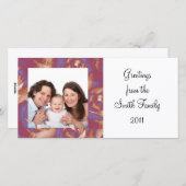 Roze Foto Feestdagenkaart (Voorkant / Achterkant)