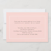 Roze foto-Girly Sip en zie Baby shower roze Kaart (Achterkant)