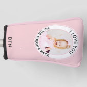 Roze Foto Grappig Love You to the Rough en Back Golfheadcover (Voorkant)