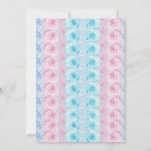 Roze foto Groene Floral Unicorn-uitnodigingen Kaart (Achterkant)