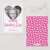 Roze foto Harde Valentijnsdag Classroom Kaarten Notitiekaartje (Voorkant / Achterkant)