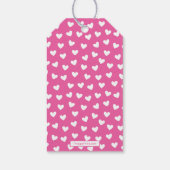 Roze foto Harde Valentijnsdag Gift Labels Cadeaulabel (Achterkant)