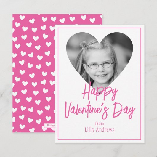 Roze foto Harde Valentijnsdag Kaarten (Voorkant / Achterkant)