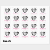Roze foto Harde Valentijnsdag Stickers (Vel)