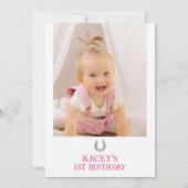 Roze foto Hoe het Westen één 1e verjaardag was Kaart (Achterkant)