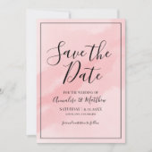 Roze Foto Huwelijk Save The Date Kaart (Voorkant)