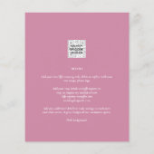 Roze Foto Huwelijksuitnodiging QR Code Bewaar Datu Flyer (Achterkant)