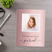 Roze foto kinderen typografie notitieboek