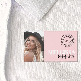 Roze Foto Logo Naambadge