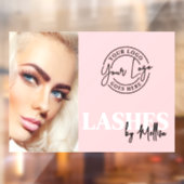 Roze Foto Logo Wimpers Raamsticker (Vel 2)