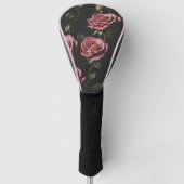 Roze foto realistisch roos golfheadcover (Voorkant)