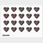 Roze foto realistisch roos hart sticker (Vel)