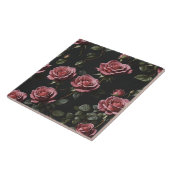 Roze foto realistisch roos tegeltje (Zijkant)