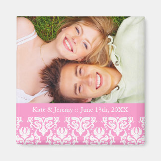 Roze Foto Save the Date Wedding Magnet