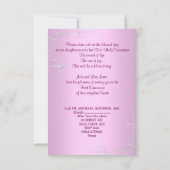  roze foto van Girl First Heilige Commune Kaart (Achterkant)