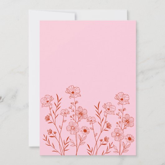 roze foto van groovy retro - film behalve de datum kaart (Achterkant)