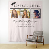 Roze foto-verjaardagsfeest Fotocabine Achtergrond Wandkleed (In situ)