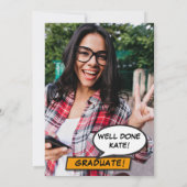 Roze fotocollage Modern Fun Graduation Party Kaart (Achterkant)