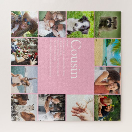 Roze Fotocollage Pret Tante Definitie Legpuzzel (Horizontaal)