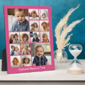 Roze fotocollage - Voeg maximaal 14 foto's toe Fotoplaat (Zijkant)