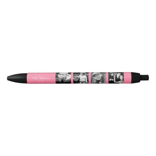 Roze fotocollage zwarte inkt pen (Voorkant)