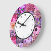 Roze fotografie De klok van de Collage met aantall (Hoek)
