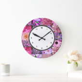 Roze fotografie De klok van de Collage met aantall (Huis)