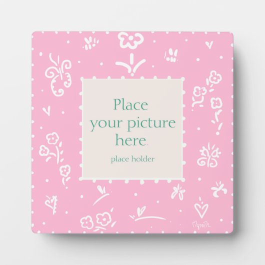 Roze fotoplaque fotoplaat (Voorkant)