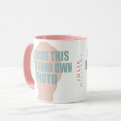 roze foto's mok (Voorkant links)