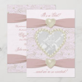 Roze foto's van Pearl Baby Pastel Aankondiging (Voorkant / Achterkant)