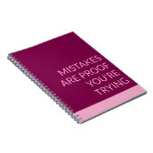 Roze fouten zijn het bewijs dat je het probeert notitieboek (Rechterzijde)